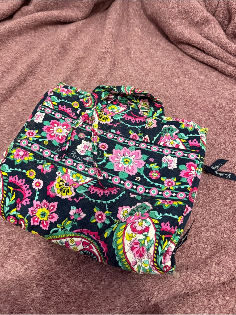 Vera Bradley Petal Paisley Hanging Toiletry Bag Cosmetic Organizer